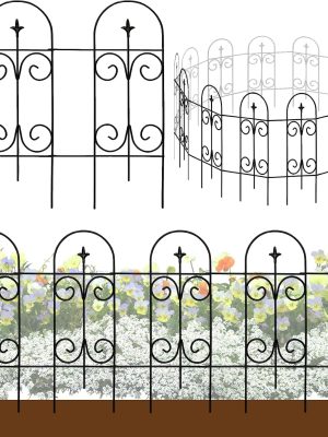 img-042652cec6909d1ac34c Decorative Metal Garden Fence, 14 Panels