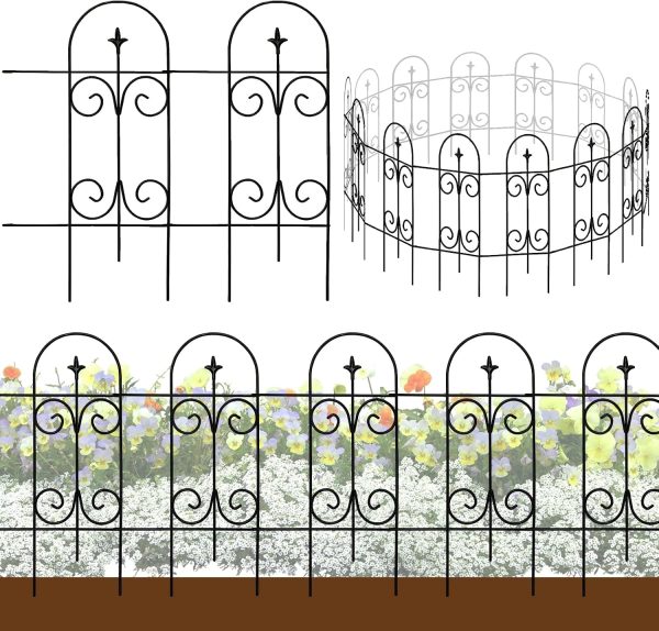 img-042652cec6909d1ac34c Decorative Metal Garden Fence, 14 Panels