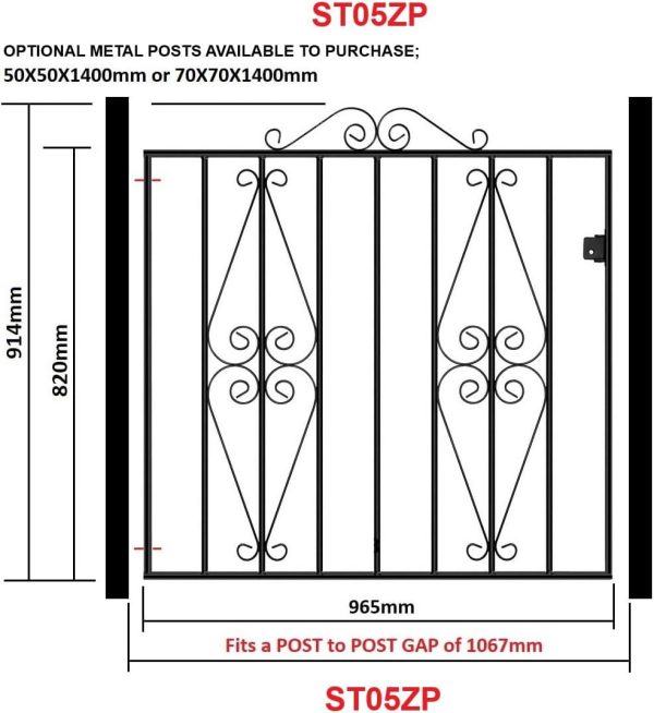 Galvanised Metal Garden Gate