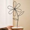 Black Wrought Iron Flower Decoration Set