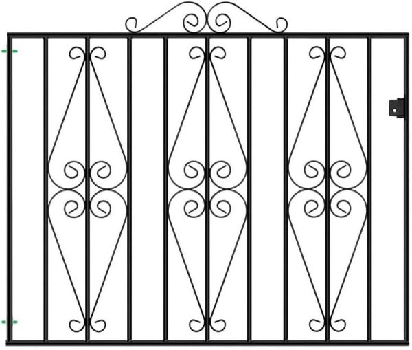 Galvanised Metal Garden Gate