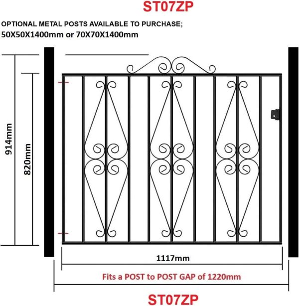 Galvanised Metal Garden Gate
