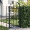 img-2f1dcadc20ddcbb2dac4 Steel Fence Gate with Arched Top 89x200 cm Black