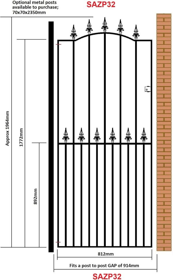 img-3663e4af68d4695c783a Tall Metal Garden Gate