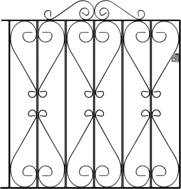 Galvanised Metal Garden Gate
