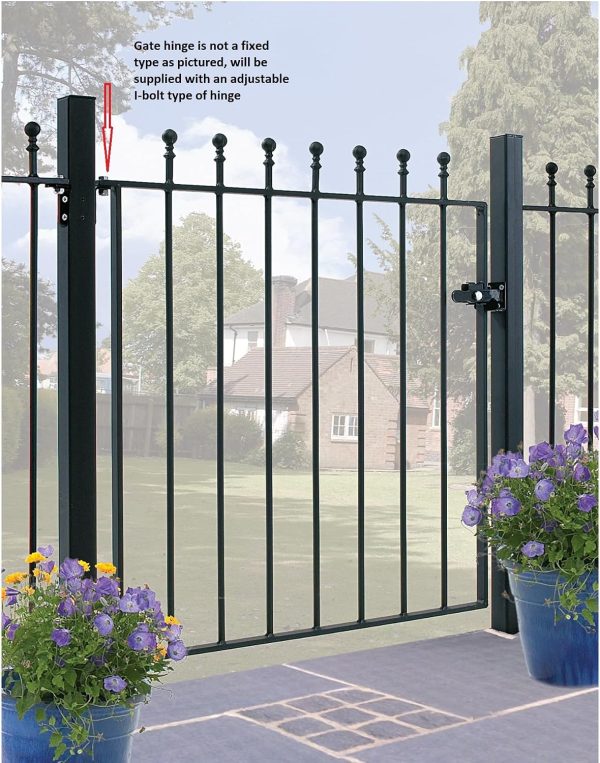 img-4dea62577294221b45f4 Galvanised Metal Garden Gate 1067mm Gap