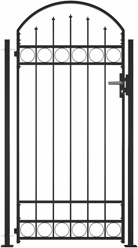 Arched Top Fence Gate with Posts