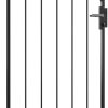img-5e6cefec15beb50cf730 Steel Fence Gate with Arched Top 89x200 cm Black
