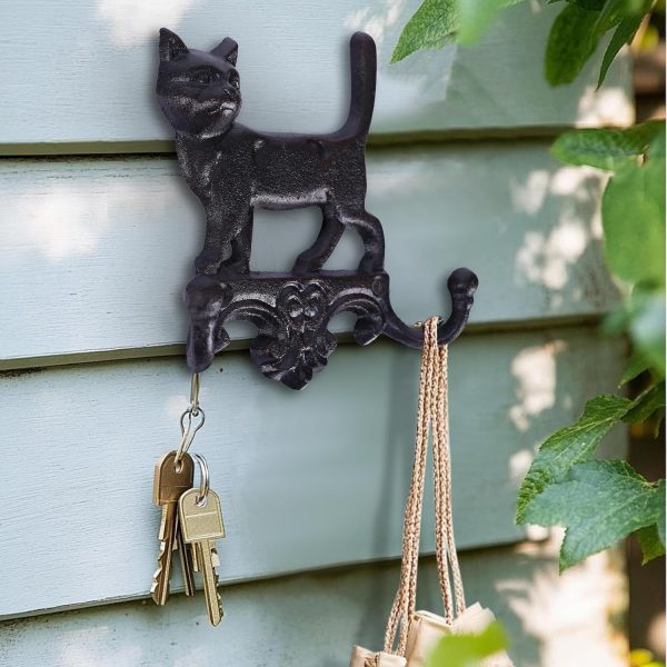 img-63bc2ac8b6c11cc96221 Cast Iron Cat Wall Hooks