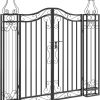img-63c01c093ed7c3a197f4 Wrought Iron Garden Gate with Lock