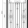 img-6bee02c95001311f4fd8 Tall Metal Garden Gate with Scroll Top