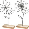 Black Wrought Iron Flower Decoration Set