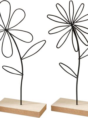 img-6c2ebd15ba2c5458c1e4 Black Wrought Iron Flower Decoration Set