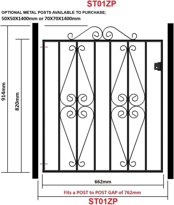 Galvanised Metal Garden Gate