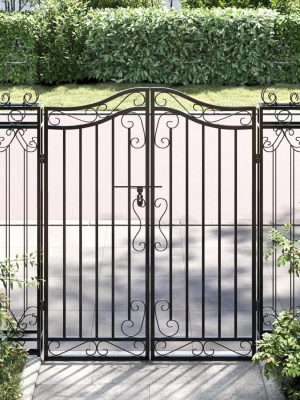 img-976c477b2ab373c776c8 Wrought Iron Garden Gate with Lock
