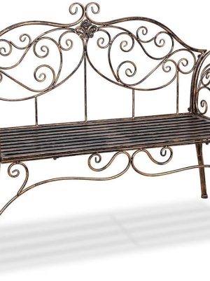 img-9f17001e91bc33107f1b Antique Metal Garden Bench
