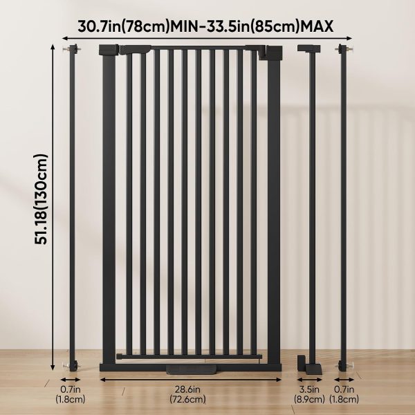 Extra Tall Pet Gate for Doors and Stairs