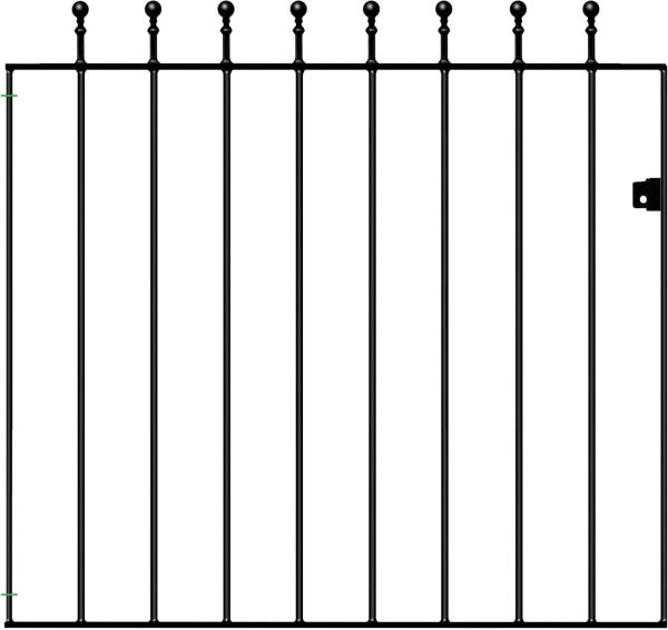 img-a7e2234cdac517cb6324 Galvanised Metal Garden Gate 1067mm Gap