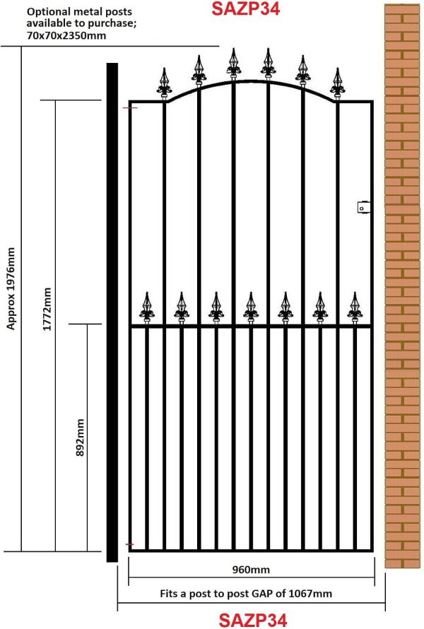 img-ac5848be698034ee9a68 Tall Metal Garden Gate