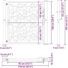 Garden Gate Black Steel Leaf Design 100x100 cm