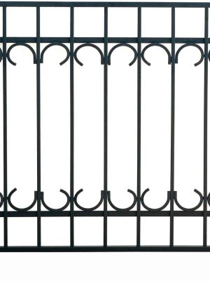 img-c247579dd9a482ee7a08 Park Lane Fence Section Black Galvanised Steel