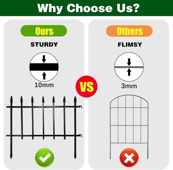 img-c3e2e62f72d7bd6053bd Metal Decorative Garden Fence 45cm x 2.8m