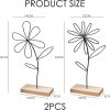 Black Wrought Iron Flower Decoration Set