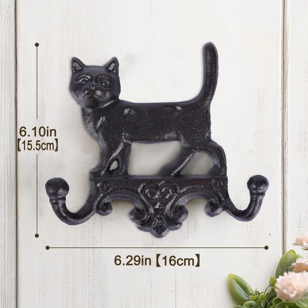 img-c9fb4ae15a3e0d98a51d Cast Iron Cat Wall Hooks