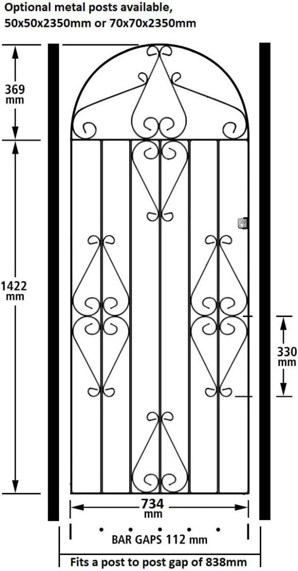img-cbac3a52d1576bdfdb4d Tall Metal Garden Gate