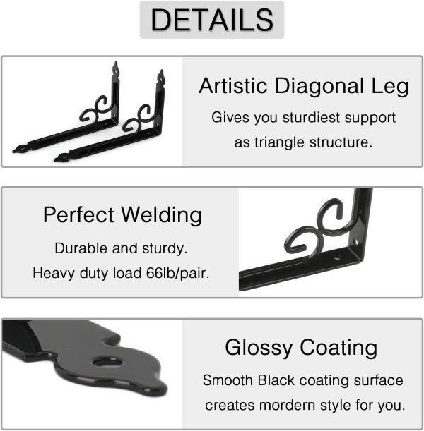 Decorative Shelf Brackets Pack of 4