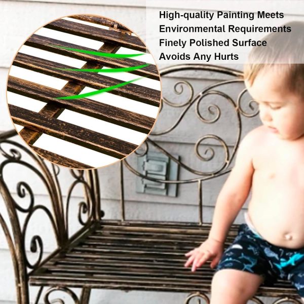 Antique Metal Garden Bench