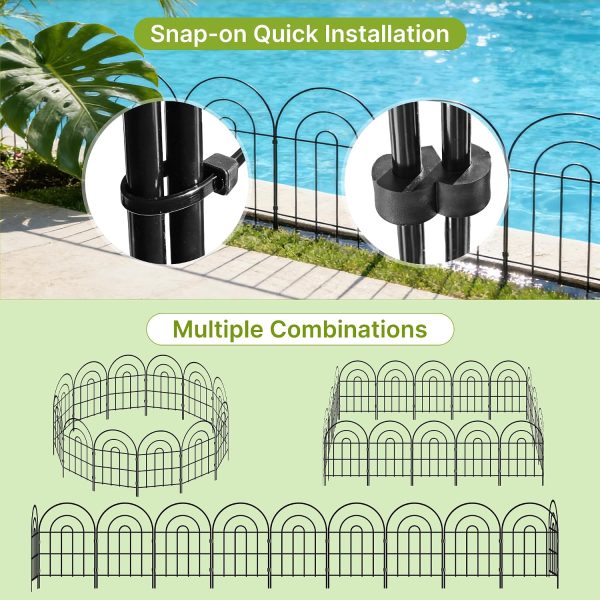img-ecd4db59725e45244328 Metal Garden Fence 60cm x 3.3m