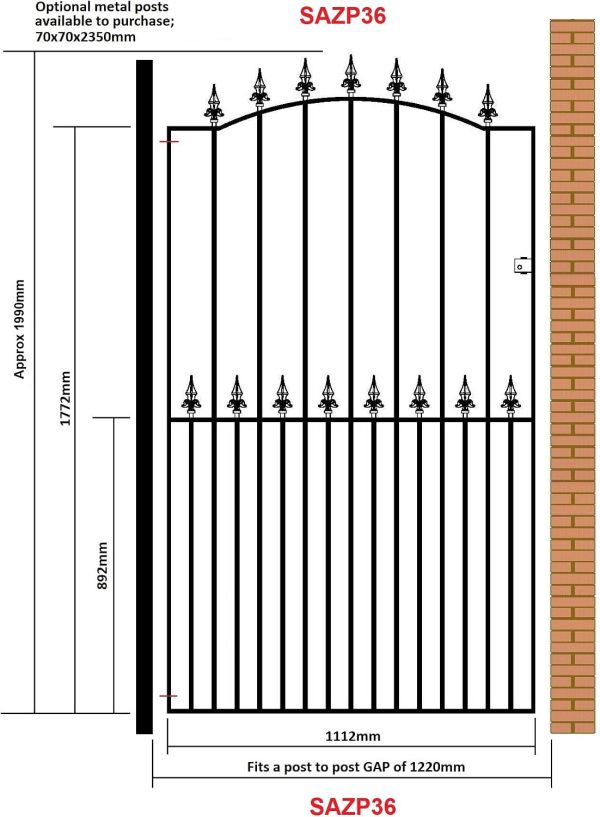 img-f24f672166d0efc9534b Tall Metal Garden Gate