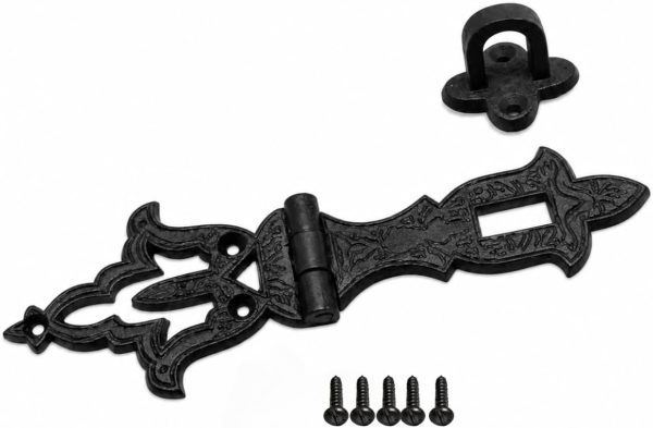 Black Wrought Iron Hasp Latch 20.96 cm
